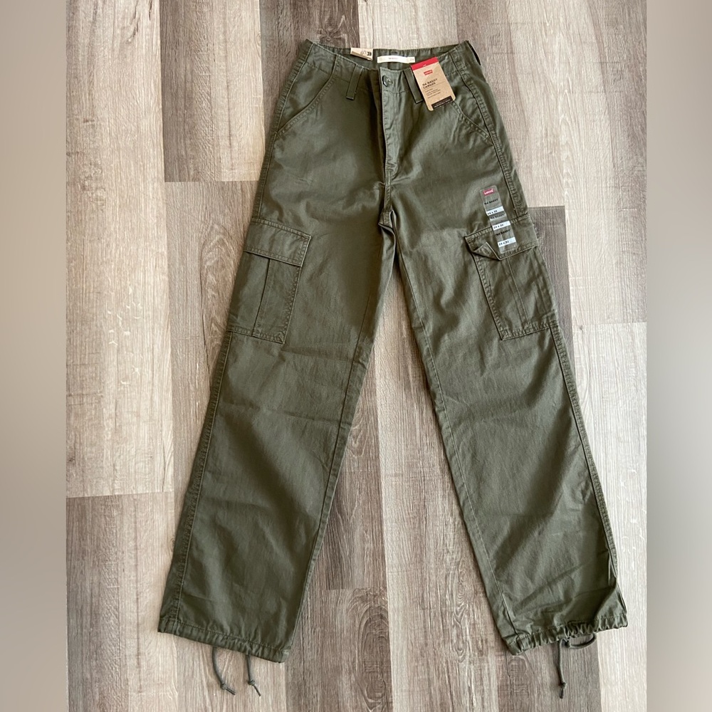 Levi's Army Green Wide Leg Jeans